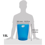  Koš za smeće pp 15l ecobin exacompta 45360d prozirno plavi | shoptok.hr