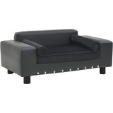SOFA za pse tamnosiva 81 x 43 x 31 cm od pliša i umjetne kože | Eponuda.com