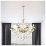 Eglo Basilano luster/12, e14, krom/akrilno staklo konjak | shoptok.hr