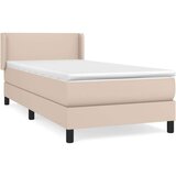  Box spring postelja z vzmetnico kapučino 90x200 cm umetno usnje, (20724152) | Shoptok.si