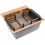 Rea Jekleno pomivalno korito s kompletom dodatkov Leo 40 Brush Copper Cene