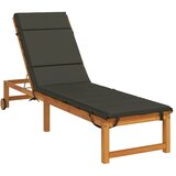  Jastučić za ležaljku GEMERT 100% poliester Antracit - Antracit 200 x 50 x 3 cm Melange | shoptok.hr