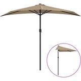 vidaXL Balkonski senčnik z aluminijastim drogom 270x144 cm taupe, (20692770) | Shoptok.si