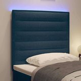  LED glava kreveta S LED lampica Plava 90 cm Poliester - Plava 90 cm Visoki uzglavlje | shoptok.hr