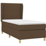  Box spring postelja z vzmetnico temno rjava 80x200 cm blago, (20930126) | Shoptok.si