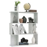 vidaXL knjižna omara/paravan betonsko siva 80x24x96 cm iverna plošča | Shoptok.si