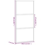  Klizna vrata crna 102,5x205 cm od kaljenog stakla i aluminija | shoptok.hr