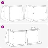  Zid za zadržavanje 2 kom. 50 x 50 x 30 cm Čelik Bijela - Bijela 50 x 50 x 30 cm 2 x 270° kut | shoptok.hr