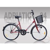 Favorit gradski bicikl ctb adriatic 24 bordo