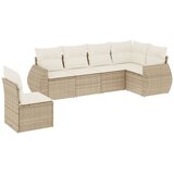  6-dijelni set vrtnih sofa s jastucima bež od poliratana | shoptok.hr