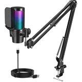 Venisymlis Usb Mikrofon Rgb Barvit Profesionalni Snemalni Kondenzatorski Mikrofon, (22097719) | Shoptok.si
