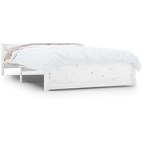 Posteljni okvir bel iz trdnega lesa 120x190 cm 4FT, (20905909) | Shoptok.si