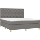  Box spring s madracem LED tamnosivi 180x200 cm tkanina | shoptok.hr