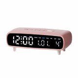 INF Večnamenska LED digitalna budilka s temperaturo in nočno lučko Pink, (5000562895) | Shoptok.si