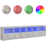 Komoda s LED svjetlima siva boja betona 283x37x67 cm | Eponuda.ba