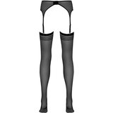 NO:XQSE - črtaste nogavice z naramnicami (črne) - L/XL | Shoptok.si