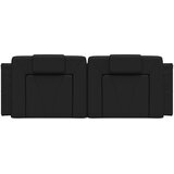  Jastuk za uzglavlje Viana crni 137 cm od umjetne kože | shoptok.hr