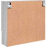 vidaXL Ogledalna omara Siva sonoma 59 x 17 x 55 cm Konstruiran les | Shoptok.si