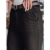 DStreet Spodnie damskie slim fit z paskiem TAIRONIK czarne | shoptok.hr