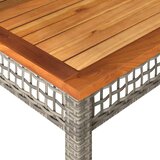  Vrtni stol sivi 80 x 80 x 75 cm od poliratana i bagremovog drva | shoptok.hr