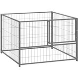 vidaXL kavez za pse srebrni 100 x 100 x 70 cm čelični | shoptok.hr
