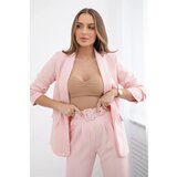 Kesi Włoski Elegant set of jackets and trousers light powder pink | Shoptok.si