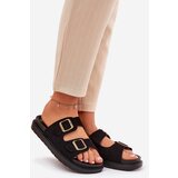 Boto Women's Sandals With Buckles On Cork Sole Black Sercele | Shoptok.si