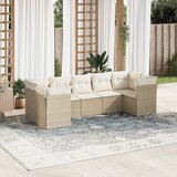  The Living Store Vrtna sedežna garnitura 7-delna z blazinami bež poli ratan - Vrtna Sedežna Garniture, (21481495) | Shoptok.si