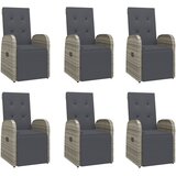  7-dijelni vrtni blagovaonski set sivi od poliratana Siva Dužina stola 150 cm | shoptok.hr