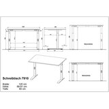 Germania Radni stol s pločom stola u dekoru hrasta 200x240 cm Agenda – | shoptok.hr