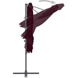  Konzolni vrtni suncobran s čeličnim stupom 250 x 250 cm bordo | Eponuda.ba
