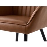 Unique Furniture Rjavi jedilni stoli iz umetnega usnja z nasloni za roke v kompletu 2 ks Nolan Stripe – | Shoptok.si