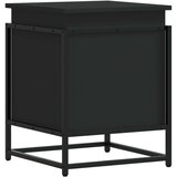 Škatla s pokrovom črna 40x40x51,5 cm inženirski les | Shoptok.si