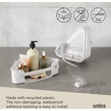 Umbra Bela kopalniška polica iz reciklirane plastike z namestitvijo brez vrtanja/kotna Flex – | Shoptok.si