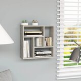  Zidna polica siva boja betona 45,1x16x45,1 cm konstruirano drvo | Eponuda.com