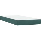 Box spring postelja z vzmetnico temno zelena 180x220 cm žamet, (21792493) | Shoptok.si