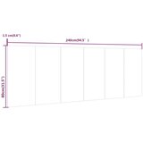  Uzglavlje za krevet bijelo 240x1 5x80 cm od konstruiranog drva | shoptok.hr