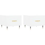  Stolići za kavu 2 kom bijeli 50x50x40 cm od konstruiranog drva Bijela | Shoptok.si