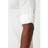 Trendyol White Men's Super Slim Fit Buttoned Collar Handled Epaulet Shirt | ePonuda.com