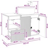  Set namještaja za kupaonicu 2 kom. Crna Konstruirano drvo | shoptok.hr