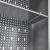  Zidni ormarić za alat u industrijskom stilu metalni sivo-crni | shoptok.hr