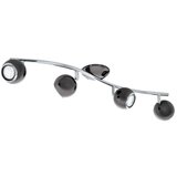 Eglo Bimeda reflektor/4, led, gu10, 4x3w, 4x240lm, nikl crni/krom | shoptok.hr