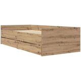  Konstrukcija postelje s predalom Umetni hrast 100 x 200 cm, (5000104385) | Shoptok.si