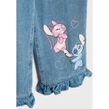 Sinsay Podstavljene wide leg traperice s ispranim efektom Stitch | shoptok.hr