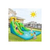  Vodni park s plezalno steno in dvema toboganoma, dim. 400 x 361 x 255 cm (brez puhala) | Shoptok.si