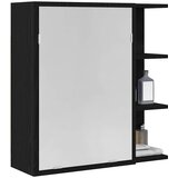  Kupaonski ormar s ogledalom Crni hrast 62,5 x 20,5 x 64 cm | shoptok.hr