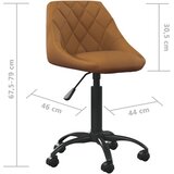  Blagovaonska stolica smeđa baršunasta | shoptok.hr