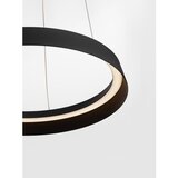 Nova Luce Mat crna LED viseća svjetiljka aluminijska s mogućnosti zatamnjivanja sa sjenilom od akrilnog stakla ø 45 cm Ormi – | shoptok.hr