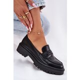 EVENTO Classic Women's Moccasins Made Of Eco Leather Black Enticca Cene