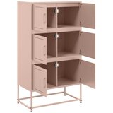  Komoda ružičasta 68,5 x 38,5 x 123,5 cm čelična | shoptok.hr
